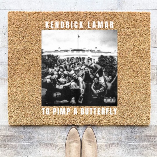 Discover Vintage Rapper Kendrick Lamar To Pimp A Butterfly Album Graphic Coir Doormats