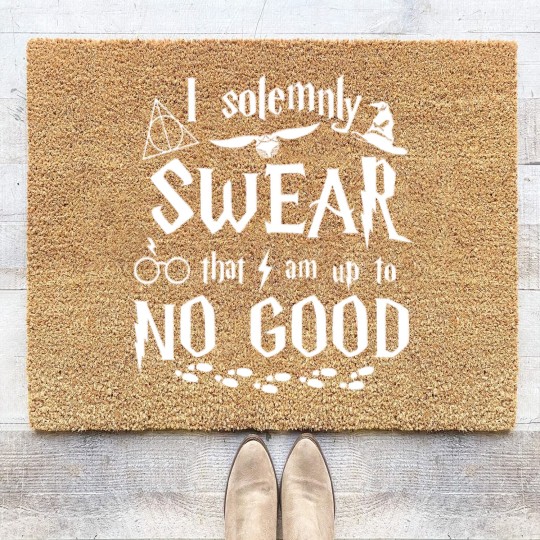 Discover Up To No Good Coir Doormats I solemnly swear that i am up to no good