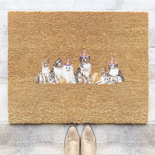 Discover Australian Shepherd Halloween  Coir Doormats