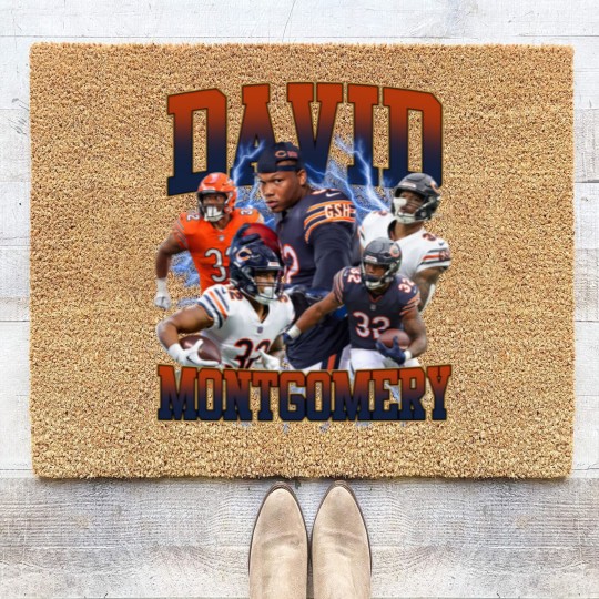 Discover David Montgomery 90s Vintage Bootleg Coir Doormats, Football Vintage 90s