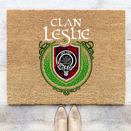 Discover Clan Leslie Scottish Tartan Coir Doormats