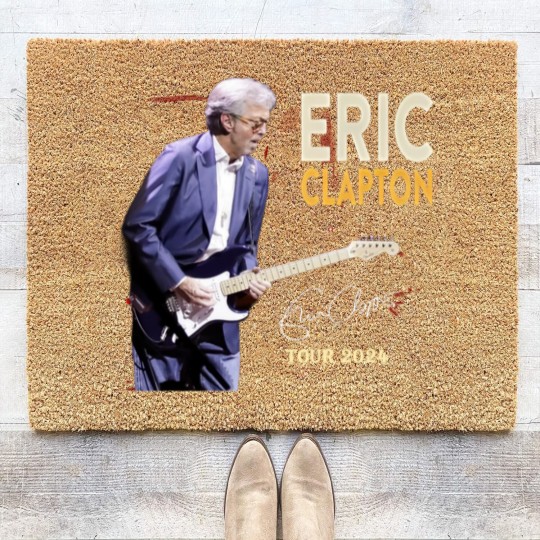 Discover Eric Clapton 2024 tour Music Black Coir Doormats Great Gift