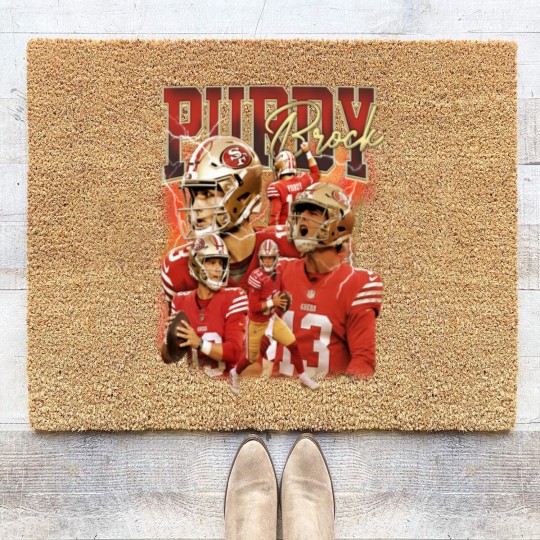 Discover Brock Purdy San Francisco Football Coir Doormats, Football Coir Doormats Christmas Gift