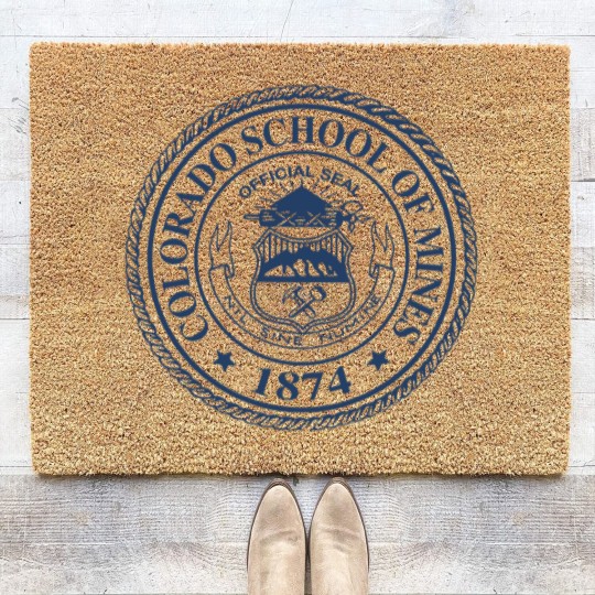 Discover Colorado School of Mines Sticker Coir Doormats