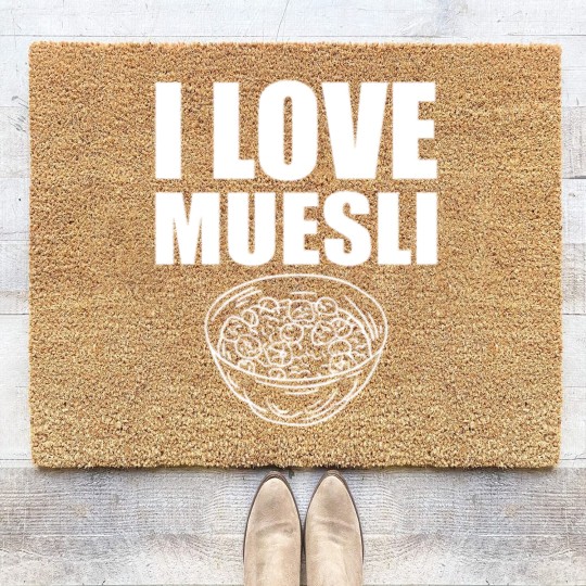 Discover I Love Muesli Coir Doormats