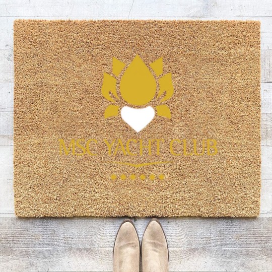Discover MSC Yacht Club Logo Design Coir Doormats