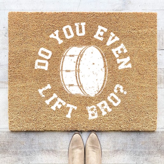 Discover Marching Band Bass Drum Funny Drummer Coir Doormats