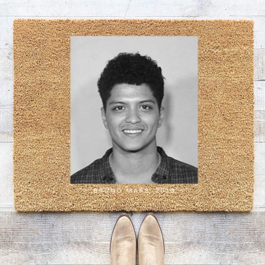 Discover Bruno Mars Mugshot Coir Doormats