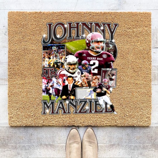 Discover Johnny Manziel Vintage Style Bootleg Coir Doormats, Johnny Manziel Coir Doormats