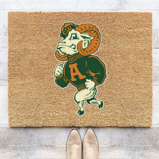 Discover vintage colorado state university aggies logo design Coir Doormats