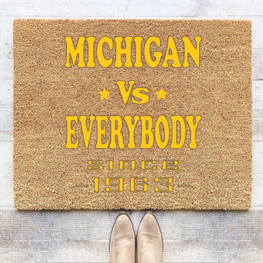 Discover michigan vs everybody Coir Doormats