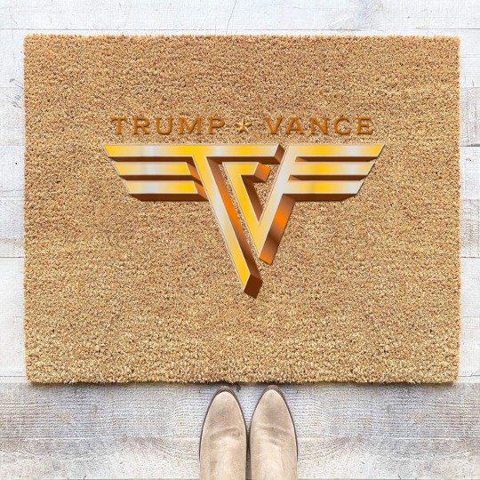 Discover Trump Vance TV Rocker Gold Logo Vintage Trump Vance 2024 Coir Doormats