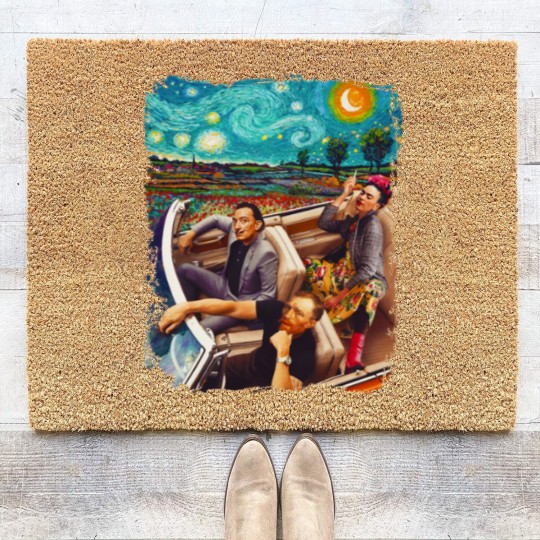 Discover Vincent-Van-Gogh-Frida-Salvador-Dali-Banksy-car    .png Coir Doormats