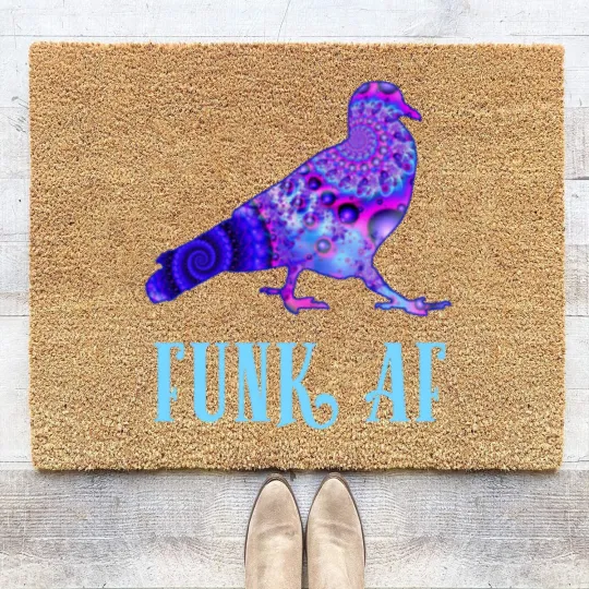 Discover Pigeons Playing Ping Pong Funk AF PPPP Coir Doormats