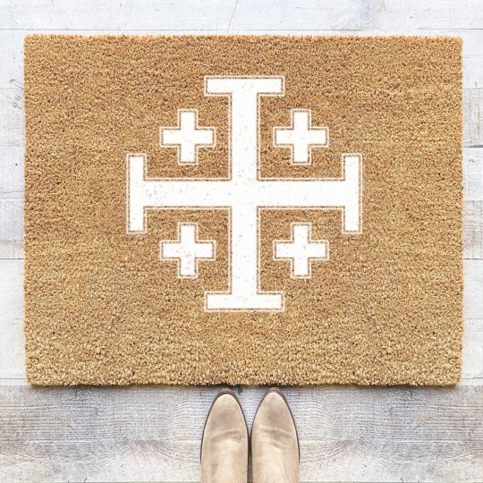 Discover jerusalem cross fivefold cross knight's templar Coir Doormats
