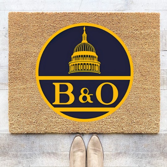 Discover Vintage B&O railroad logo - Railroad - Coir Doormats