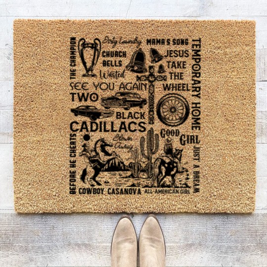 Discover Carrie Songs Coir Doormats, Country Concert Coir Doormats - Carrie Underwood Tour 2023 Coir Doormats