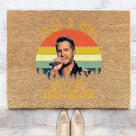 Discover Just A Girl Who Loves Luke Bryan Racerback Coir Doormats