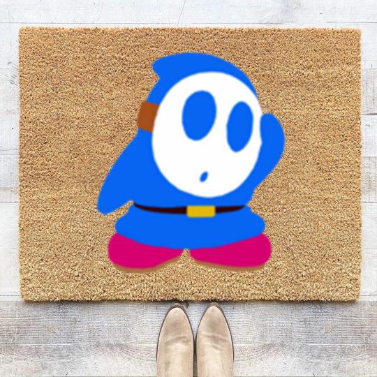 Discover Blue Shy Guy Coir Doormats