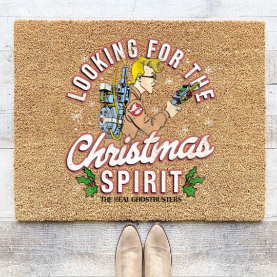 Discover The Real Ghostbusters Xmas Coir Doormats Looking For Christmas Spirit Egon Spengler Men's Graphic Coir Doormats