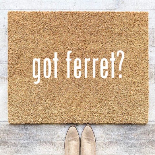 Discover Got Ferret ? Coir Doormats Coir Doormats Coir Doormats Gildan Free Sticker Cotton