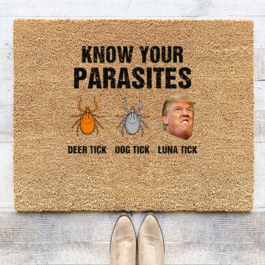 Discover Know Your Parasites Deer Tick Dog Tick Luna Tick Coir Doormats