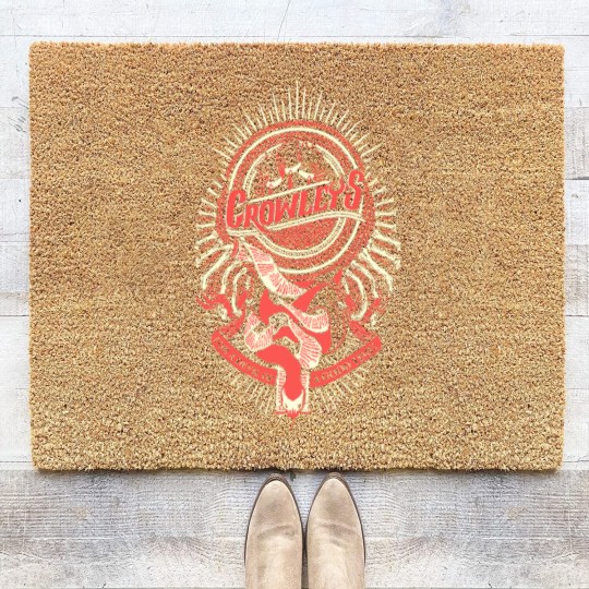 Discover Supernatural Coir Doormats | Crowley Coir Doormats |  Hand Screen Printed Supernatural Coir Doormats
