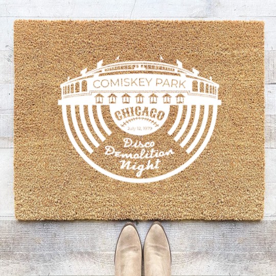 Discover old comiskey park vintage disco demolition night Coir Doormats