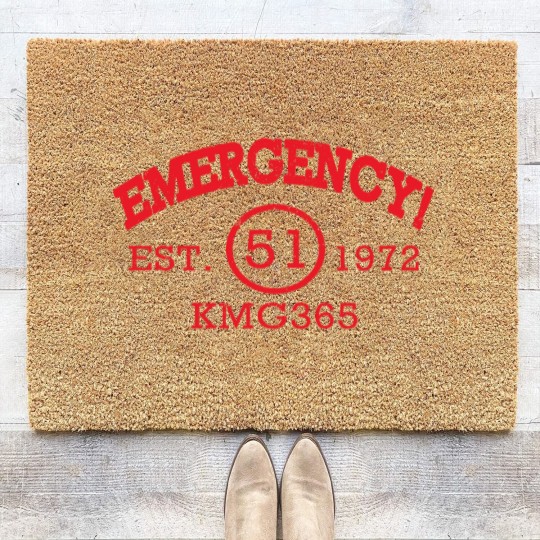 Discover Emergency Est 1972 KMG365 Coir Doormats