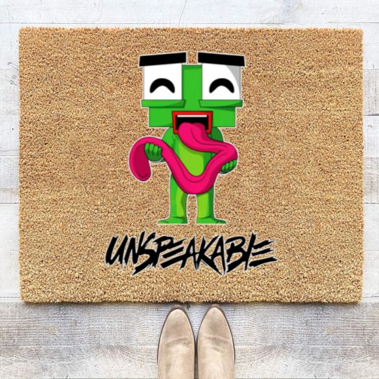 Discover Unspeakable Cartoon Art Funny Printed Painting Kids Unisex Boy Girl Coir Doormats Gift Coir Doormats