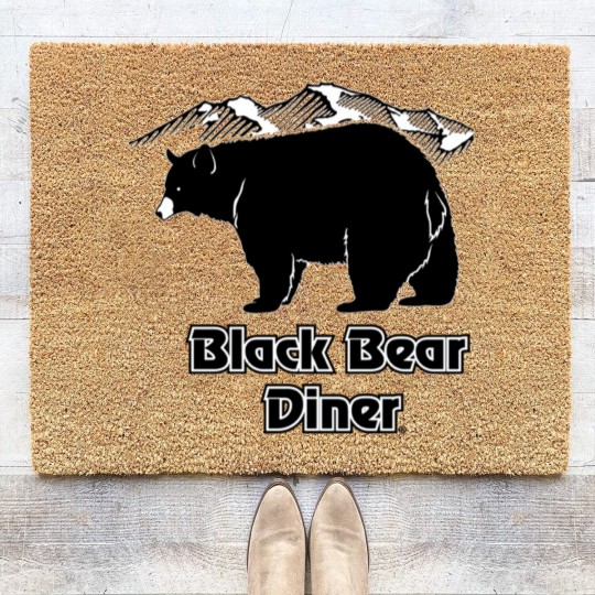 Discover Black bear diner Coir Doormats