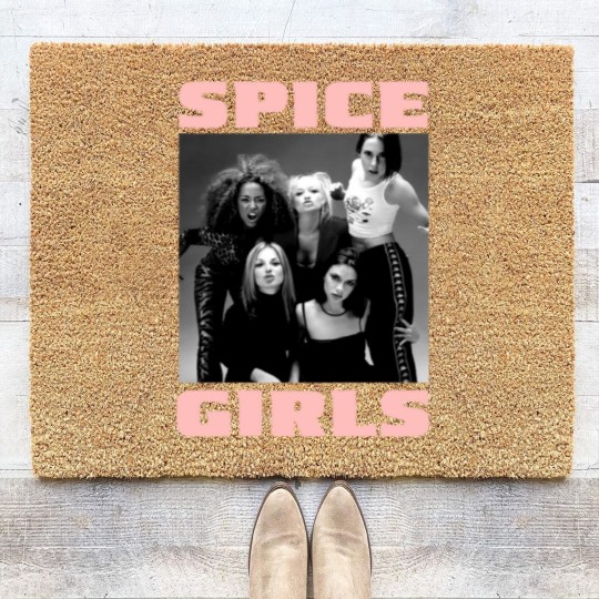 Discover Vintage 90s Spice Girls Graphic Unisex Black Coir Doormats