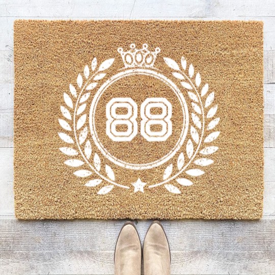 Discover 88 number wreath Coir Doormats