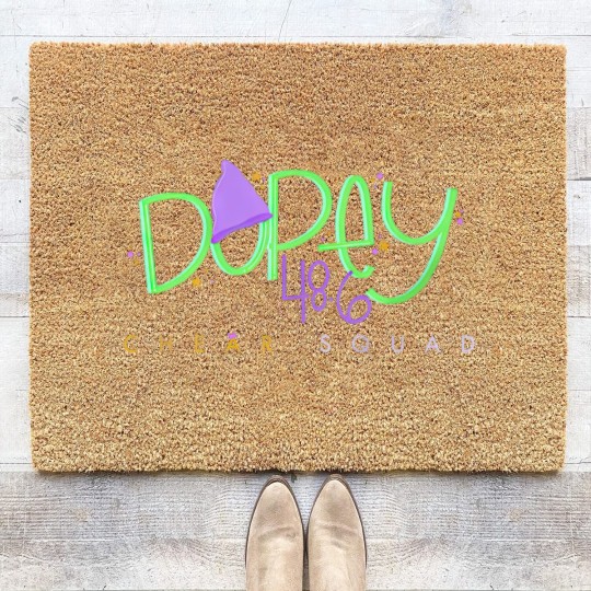 Discover Dopey Challenge ChEAR Squad Coir Doormats, WDW Dopey Runner Cheering Family Coir Doormats