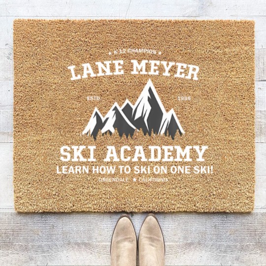 Discover Lane Meyer K-12 Vintage For Snowboarding Lover Coir Doormats
