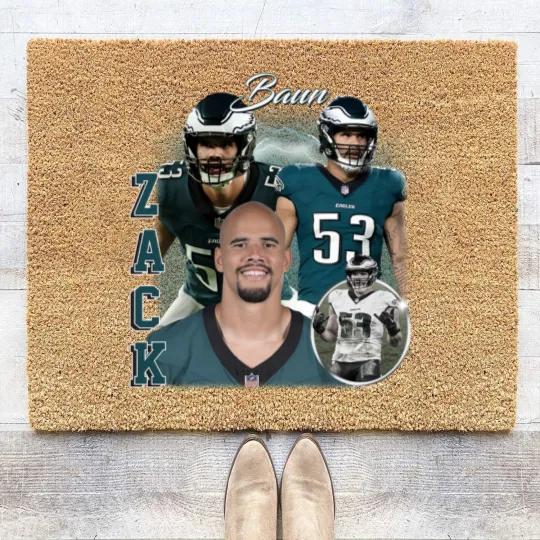 Discover Vintage 90s Graphic Style Zack Baun Coir Doormats, Zack Baun Coir Doormats, Vintage Sport Coir Doormats, Retro American Football Bootleg Gift