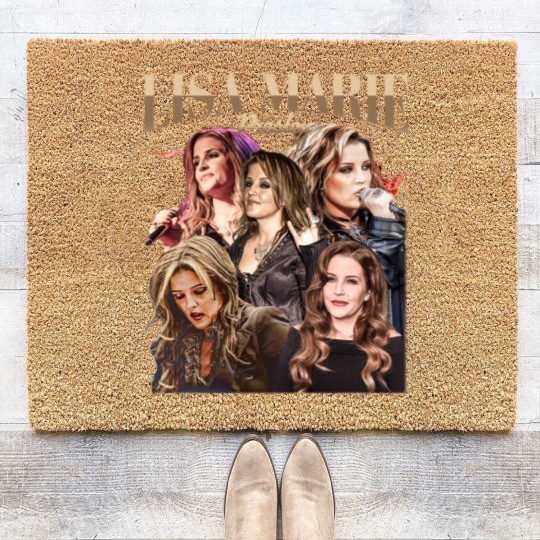 Discover Vintage Style Lisa Marie Presley 90s Vintage Coir Doormats, Lisa Marie Presley Merch