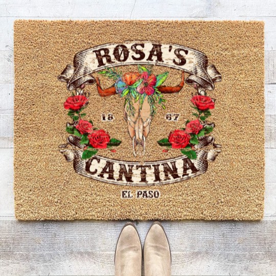 Discover Rosa's Cantina, Not Distressed (design 2 of 2) - El Paso - Coir Doormats