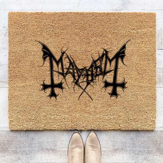 Discover Mayhem - Logo (Black Cover Edition) - Mayhem - Coir Doormats