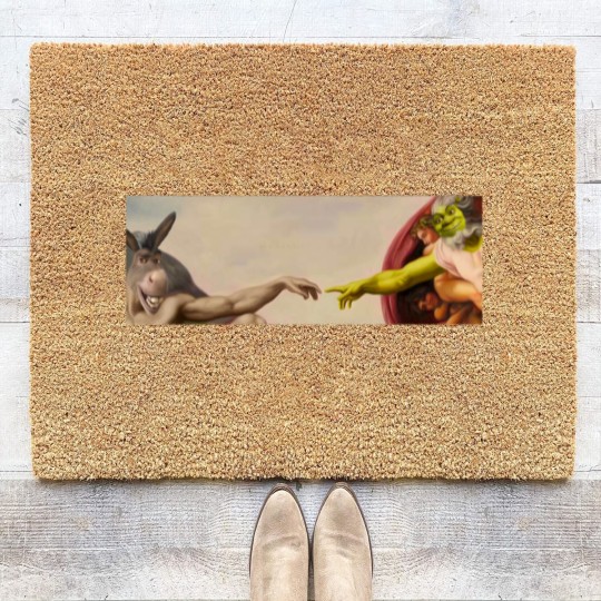 Discover Shrek hands of God Classic Coir Doormats, Love Shrek Coir Doormats