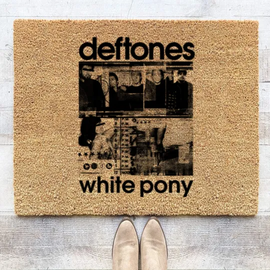 Discover Deftone ROCK BAND Coir Doormats - white pony