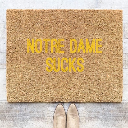 Discover ND Sucks (Gold Text) - ND Sucks - Coir Doormats