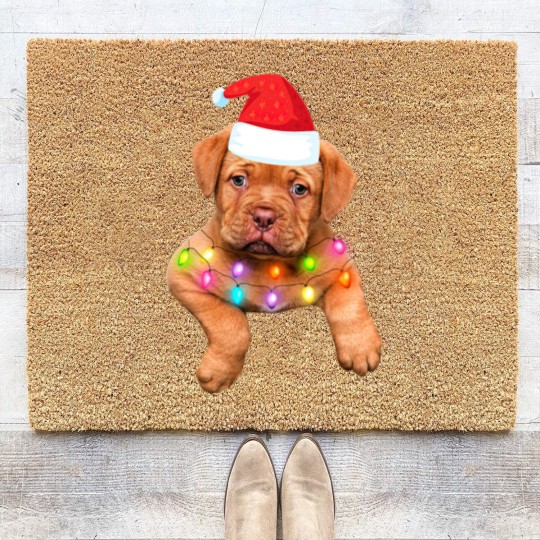 Discover dogue de bordeaux christmas decor for dog lovers Coir Doormats