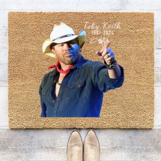 Discover RIP Toby Keith 1961-2024 Signatures Coir Doormats for Men Women
