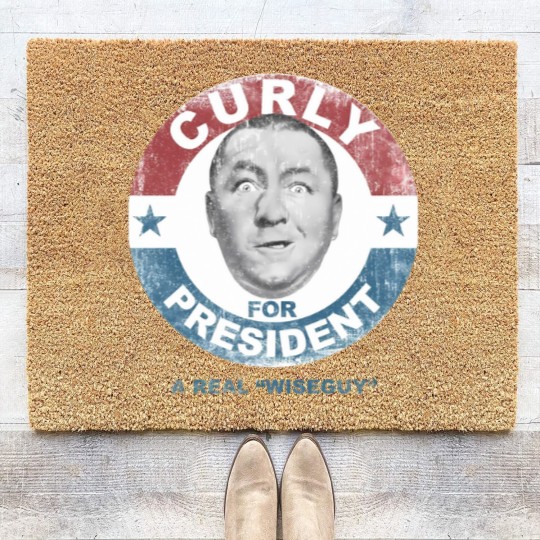 Discover Three Stooges Curly for President Coir Doormats