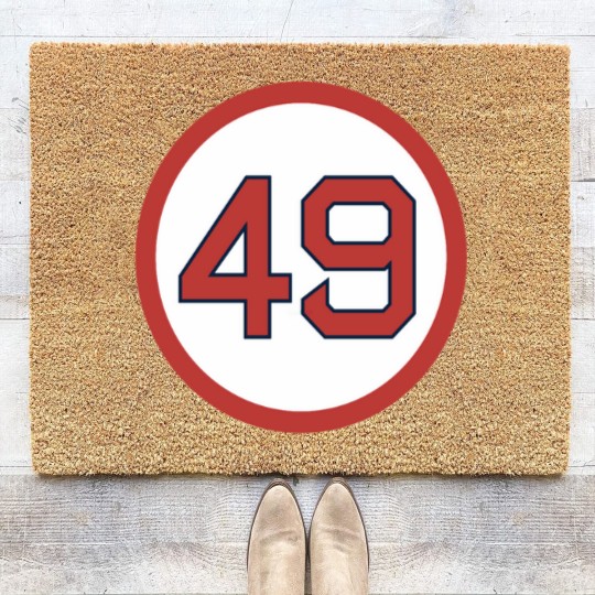 Discover Tim Wakefield 49 Jersey Number (2) 6+4+3=2 Boston Coir Doormats