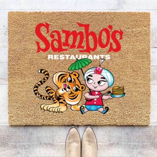 Discover Sambo's Restaurant Logo with Sambo and Tiger Coir Doormats