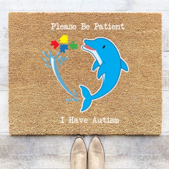 Discover Please Be Patient I Have Autism Classic Coir Doormats Coir Doormats