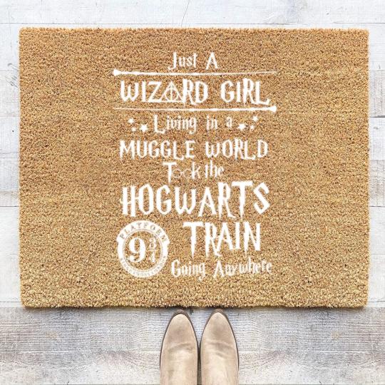 Discover Wizard Girl Coir Doormats, Wizard School, Muggle Coir Doormats, A Coir Doormats