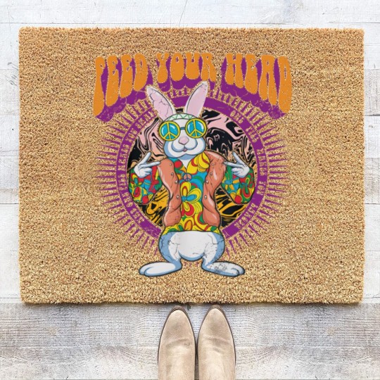 Discover WHITE RABBIT BY GRACE SLICK Coir Doormats
